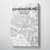 Johannesburg City Map Canvas Wrap - Point Two Design - Black & White Print