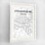 Framed Johannesburg Map Art Print 24x36" Contemporary White frame Point Two Design Group
