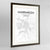 Framed Marrakesh Map Art Print 24x36" Contemporary Walnut frame Point Two Design Group
