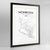 Framed Monrovia Map Art Print 24x36" Contemporary Black frame Point Two Design Group