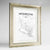 Framed Monrovia Map Art Print 24x36" Champagne frame Point Two Design Group