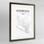 Framed Monrovia Map Art Print 24x36" Contemporary Walnut frame Point Two Design Group