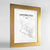 Framed Monrovia Map Art Print 24x36" Gold frame Point Two Design Group