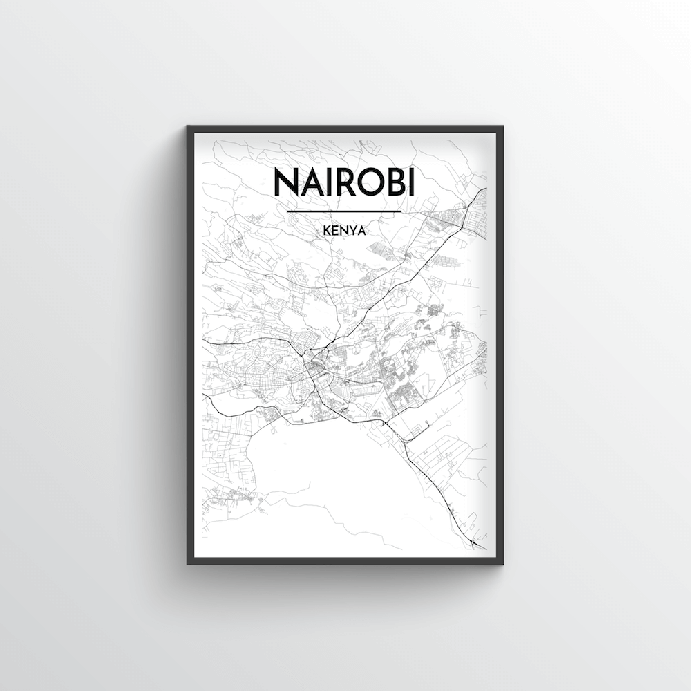 Nairobi Map Art Print - Point Two Design