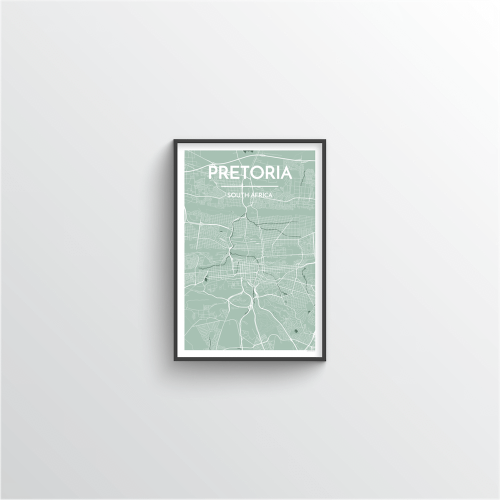 Pretoria Map Art Print - Point Two Design