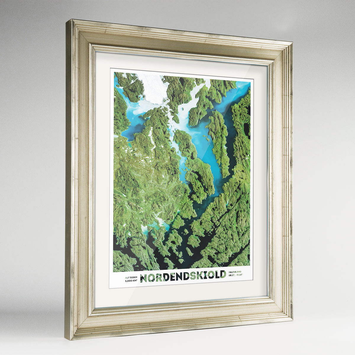 Nordendskiold Glacier Earth Photography Art Print - Framed