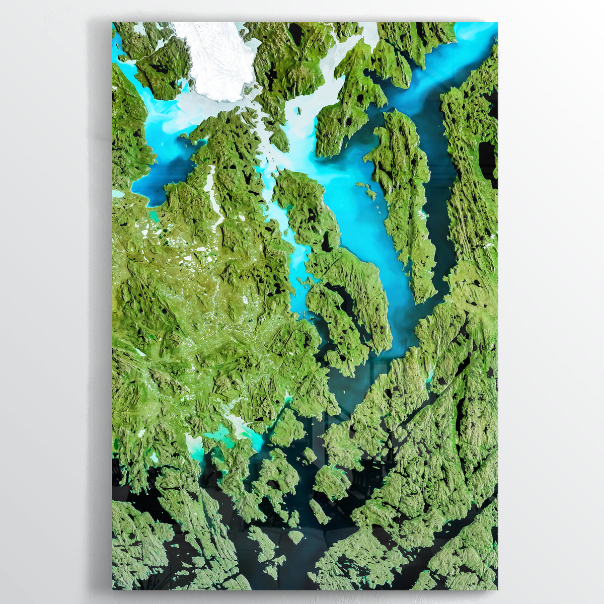 Nordendskiold Glacier Earth Photography - Floating Acrylic Art