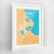 Tunis Map Art Print - Framed