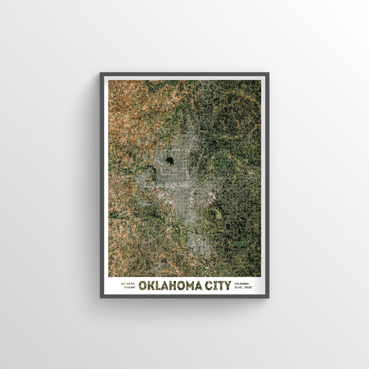 Oklahoma City Earth Photography - Art Print