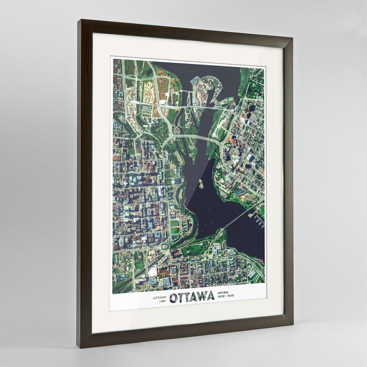 Ottawa Earth Photography Art Print - Framed
