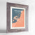 Framed Abu Dhabi Map Art Print 24x36" Western Grey frame Point Two Design Group