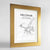 Framed Abu Dhabi Map Art Print 24x36" Gold frame Point Two Design Group