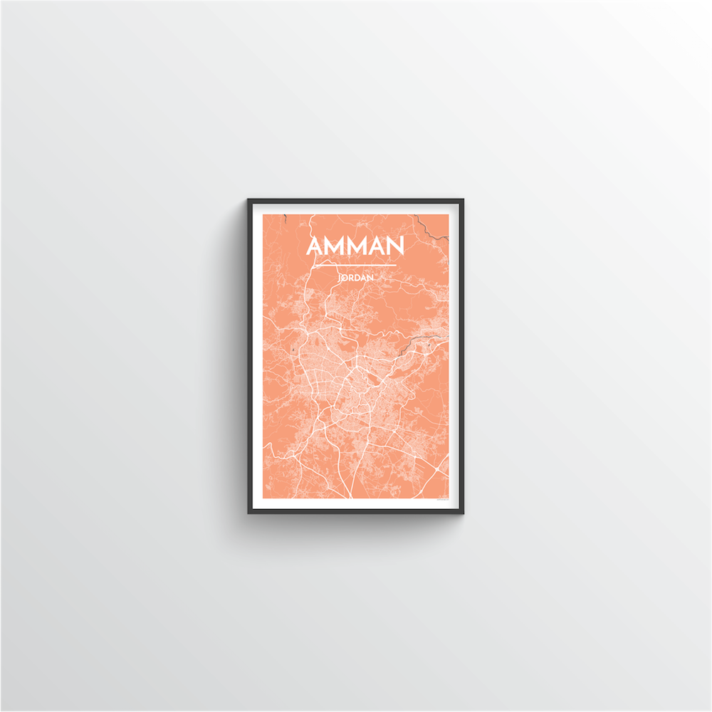 Amman Map Art Print - Point Two Design
