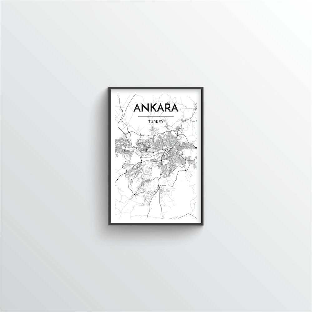 Ankara Map Art Print - Point Two Design