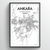 Ankara Map Art Print - Point Two Design