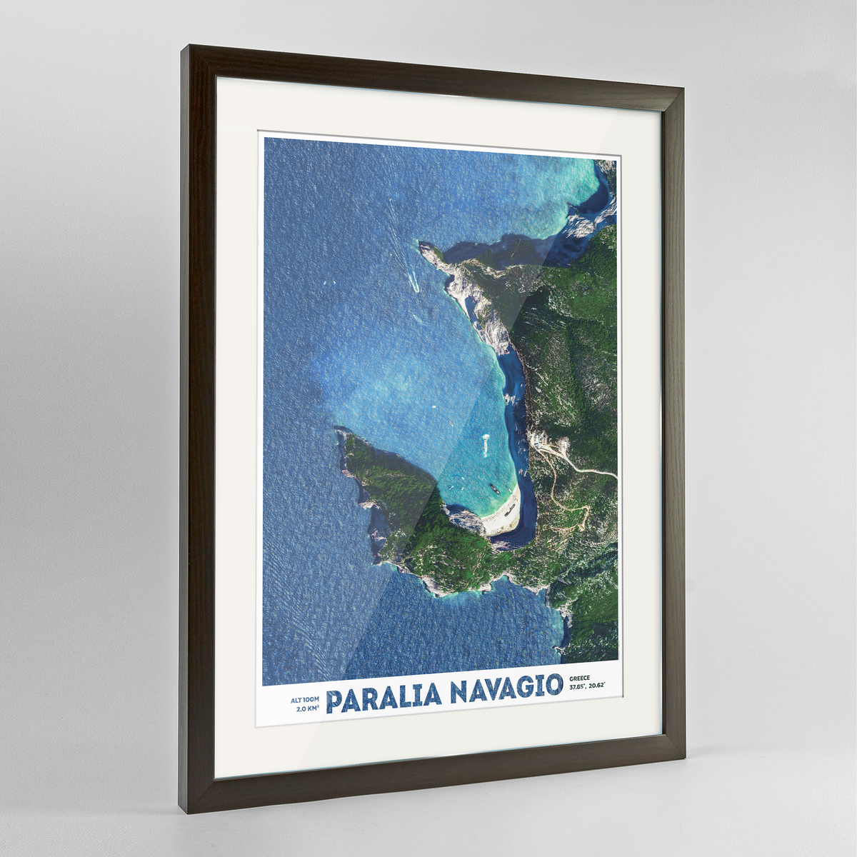 Paralia Navagio Earth Photography Art Print - Framed