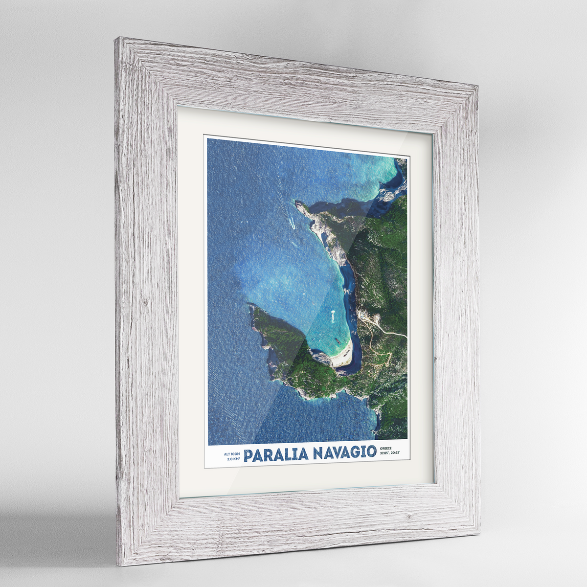 Paralia Navagio Earth Photography Art Print - Framed