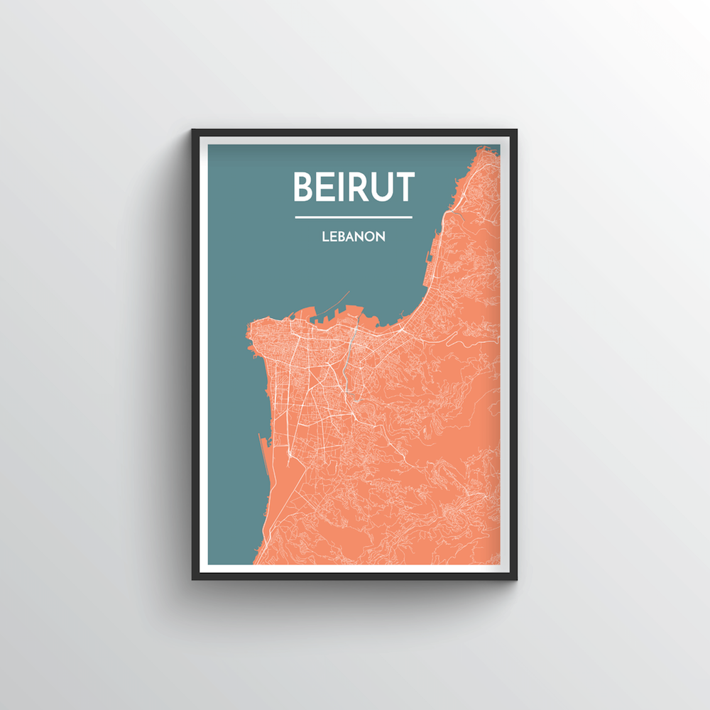 Beirut Map Art Print - Point Two Design