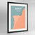Framed Beirut Map Art Print 24x36" Contemporary Black frame Point Two Design Group