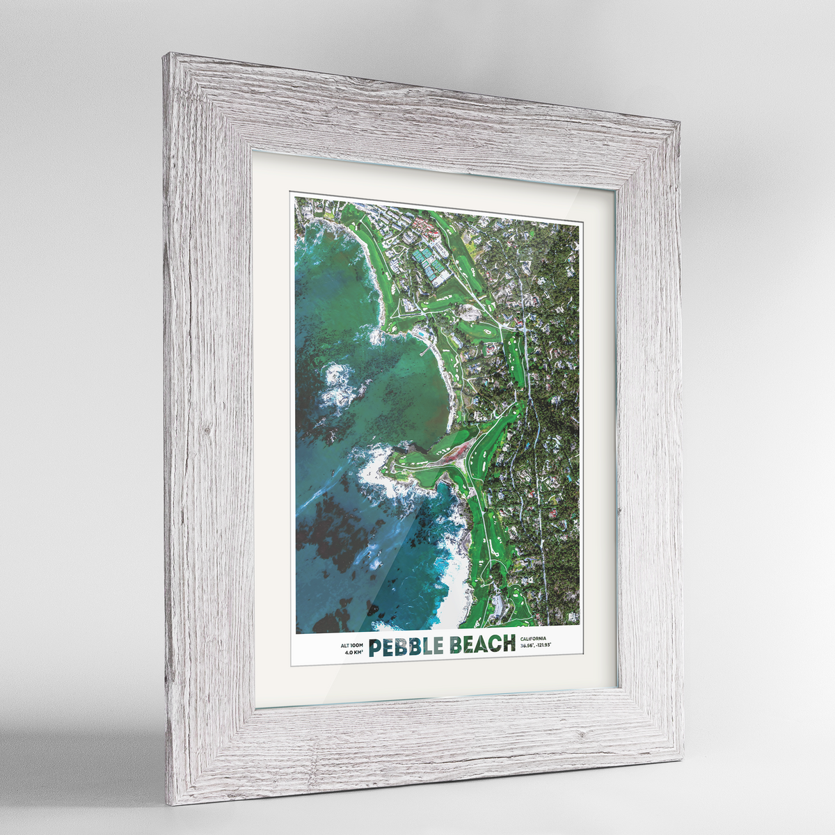 Pebble Beach Earth Photography Art Print - Framed
