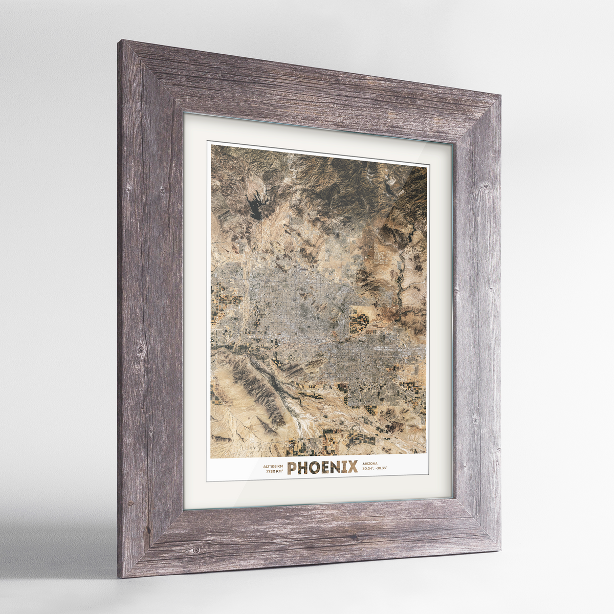 Phoenix Earth Photography Art Print - Framed