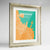 Framed Dammam Map Art Print 24x36" Champagne frame Point Two Design Group