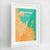 Framed Dammam Map Art Print 24x36" Contemporary White frame Point Two Design Group