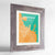 Framed Dammam Map Art Print 24x36" Western Grey frame Point Two Design Group