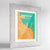 Framed Dammam Map Art Print 24x36" Western White frame Point Two Design Group