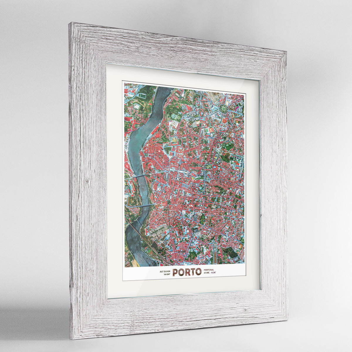 Porto Earth Photography Art Print - Framed
