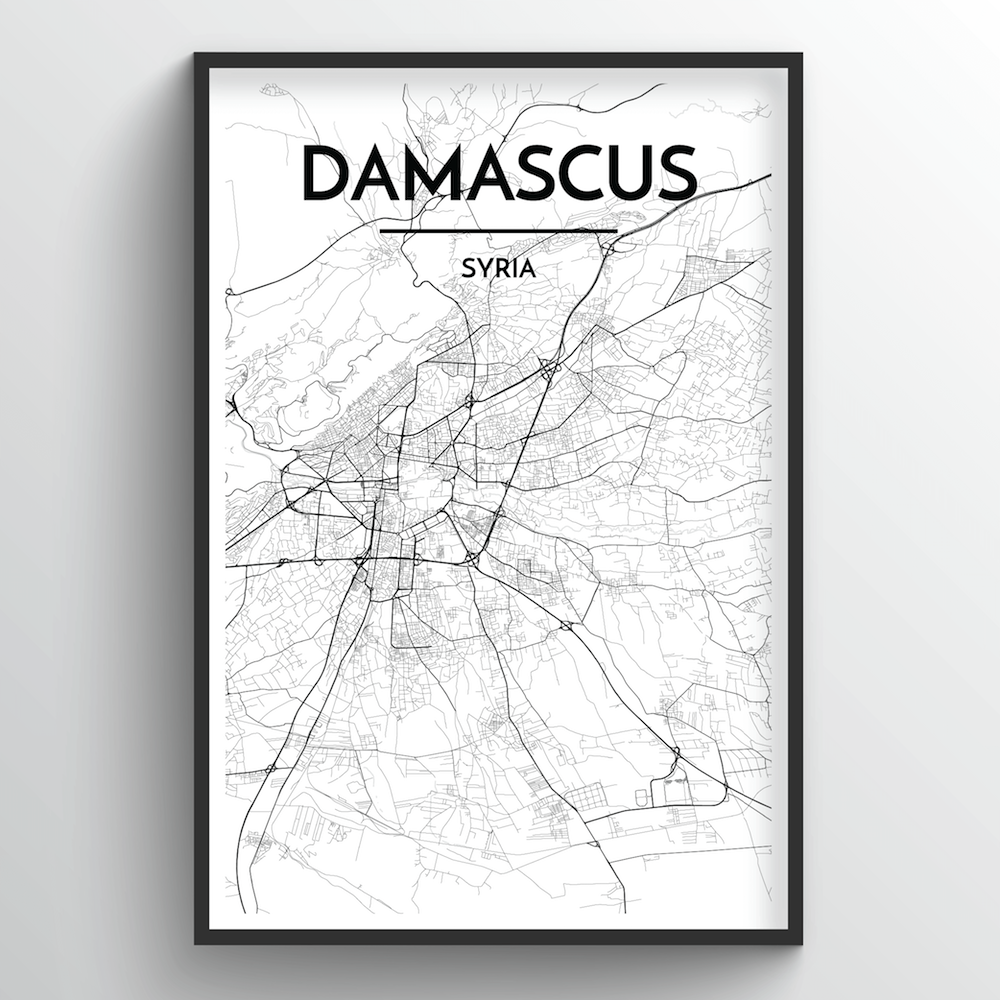 Damascus Map Art Print - Point Two Design
