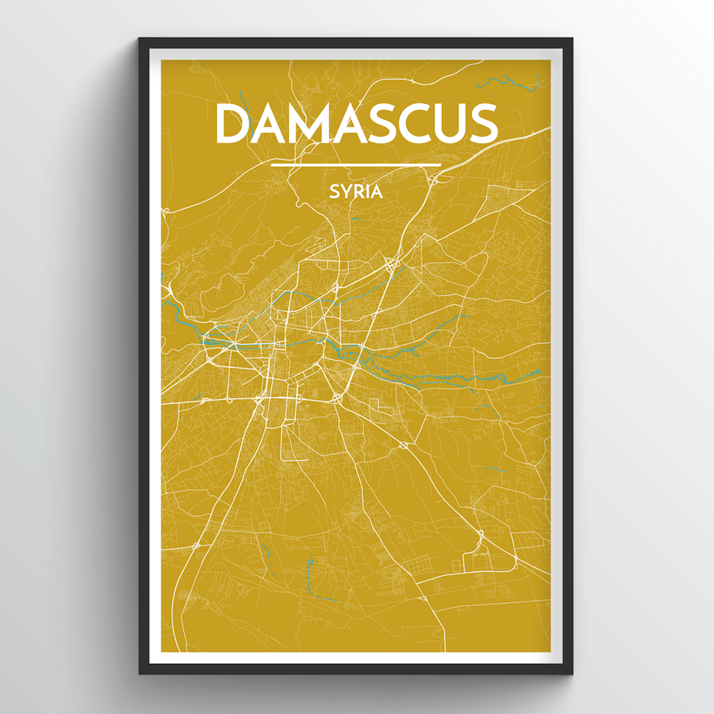 Damascus Map Art Print - Point Two Design