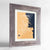 Framed Doha Map Art Print 24x36" Western Grey frame Point Two Design Group