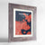 Framed Manama Map Art Print 24x36" Western Grey frame Point Two Design Group