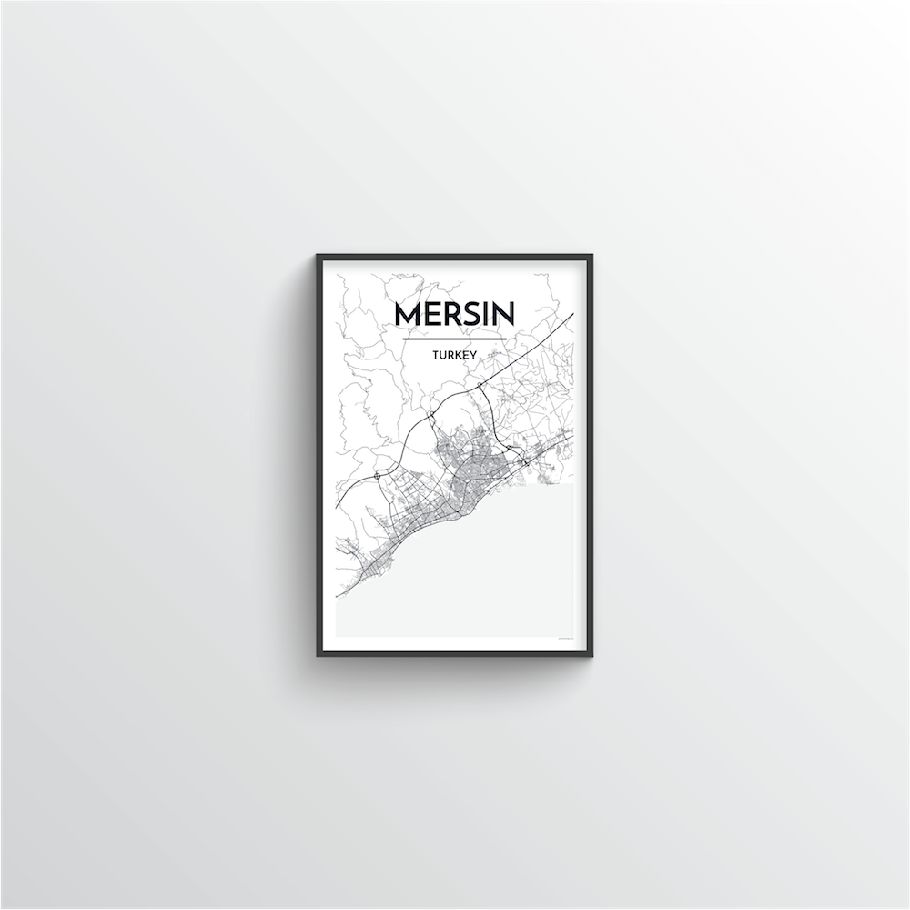 Mersin Map Art Print - Point Two Design