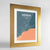 Framed Mersin Map Art Print 24x36" Gold frame Point Two Design Group