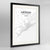 Framed Mersin Map Art Print 24x36" Contemporary Black frame Point Two Design Group