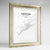 Framed Mersin Map Art Print 24x36" Champagne frame Point Two Design Group
