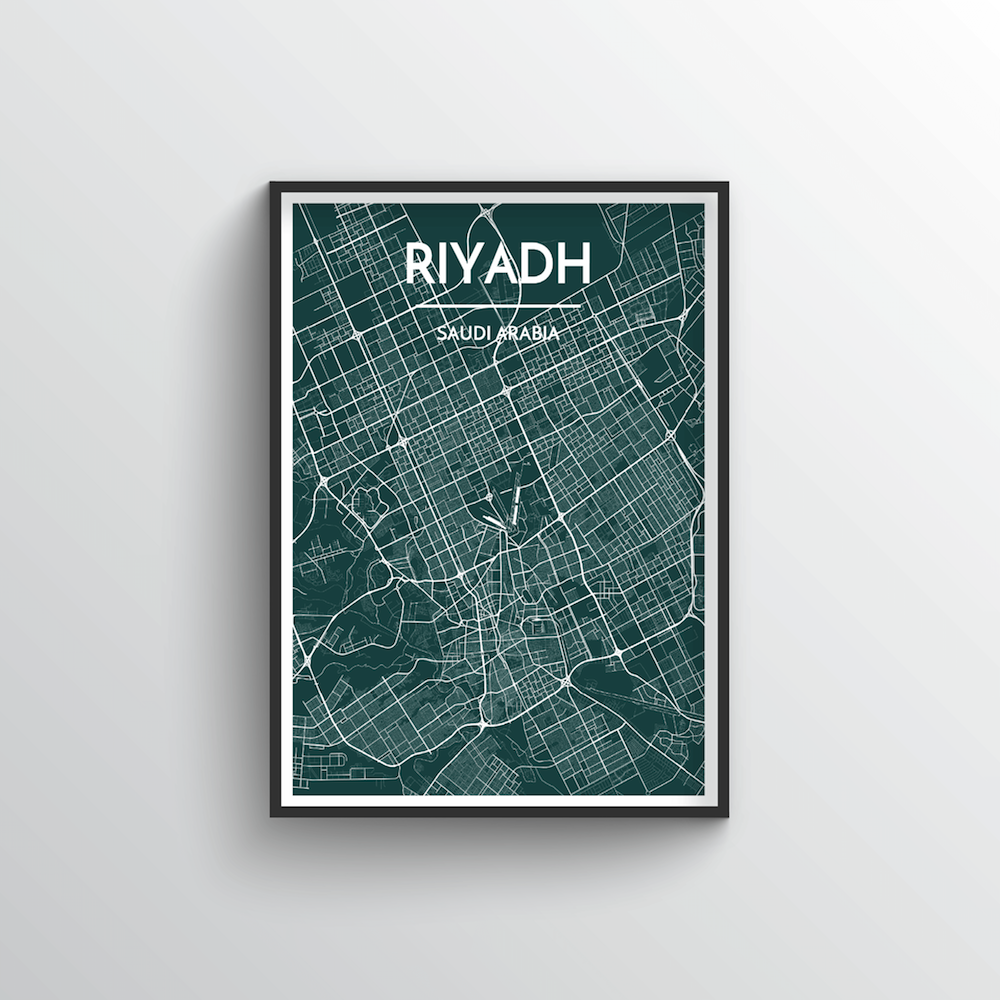 Riyadh Map Art Print - Point Two Design