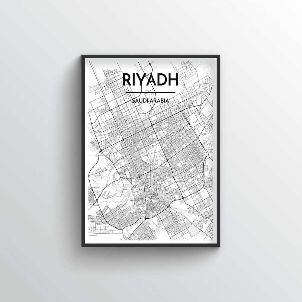 Riyadh Map Art Print - Point Two Design