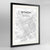 Framed Riyadh Map Art Print 24x36" Contemporary Black frame Point Two Design Group