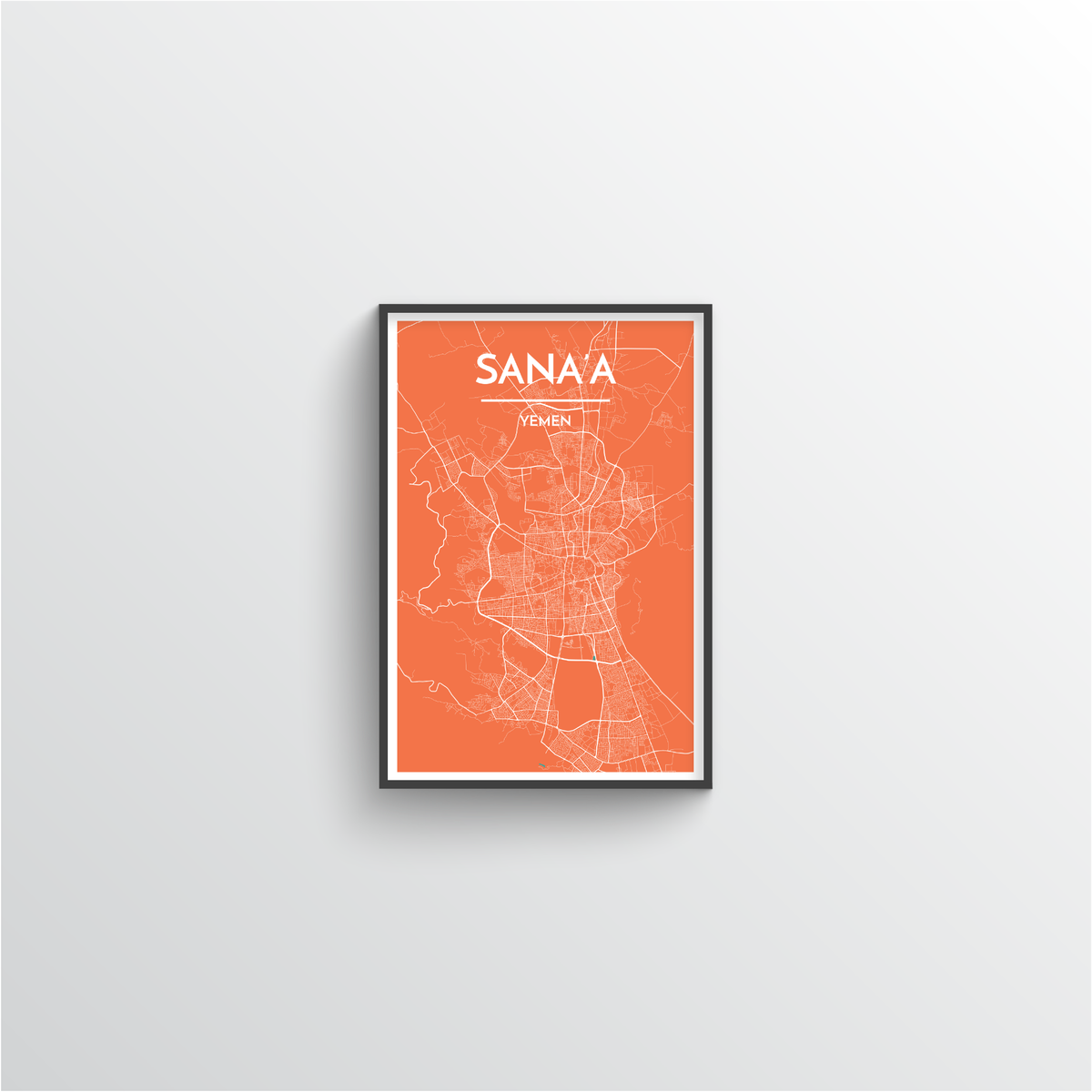 Sana&#39;a Map Art Print - Point Two Design