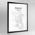Sana'a Map Art Print - Framed
