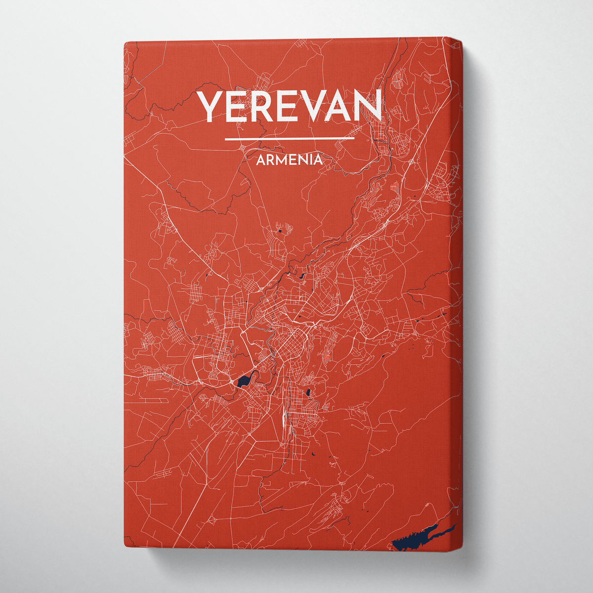 Yerevan Map Canvas Wrap - Point Two Design