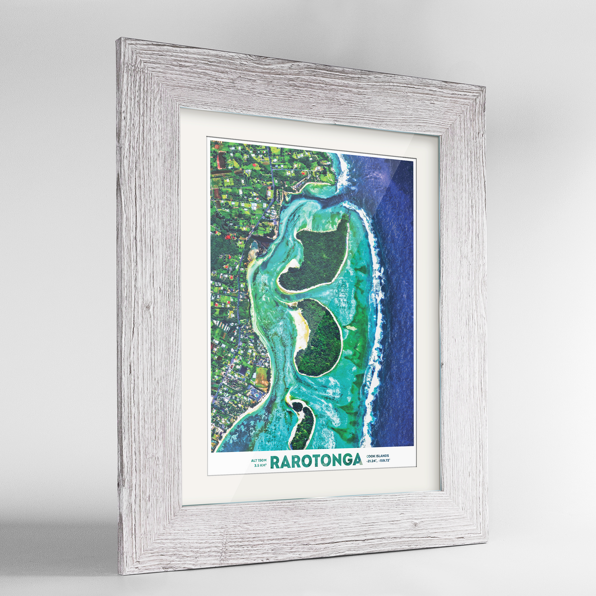 Rarotonga Earth Photography Art Print - Framed