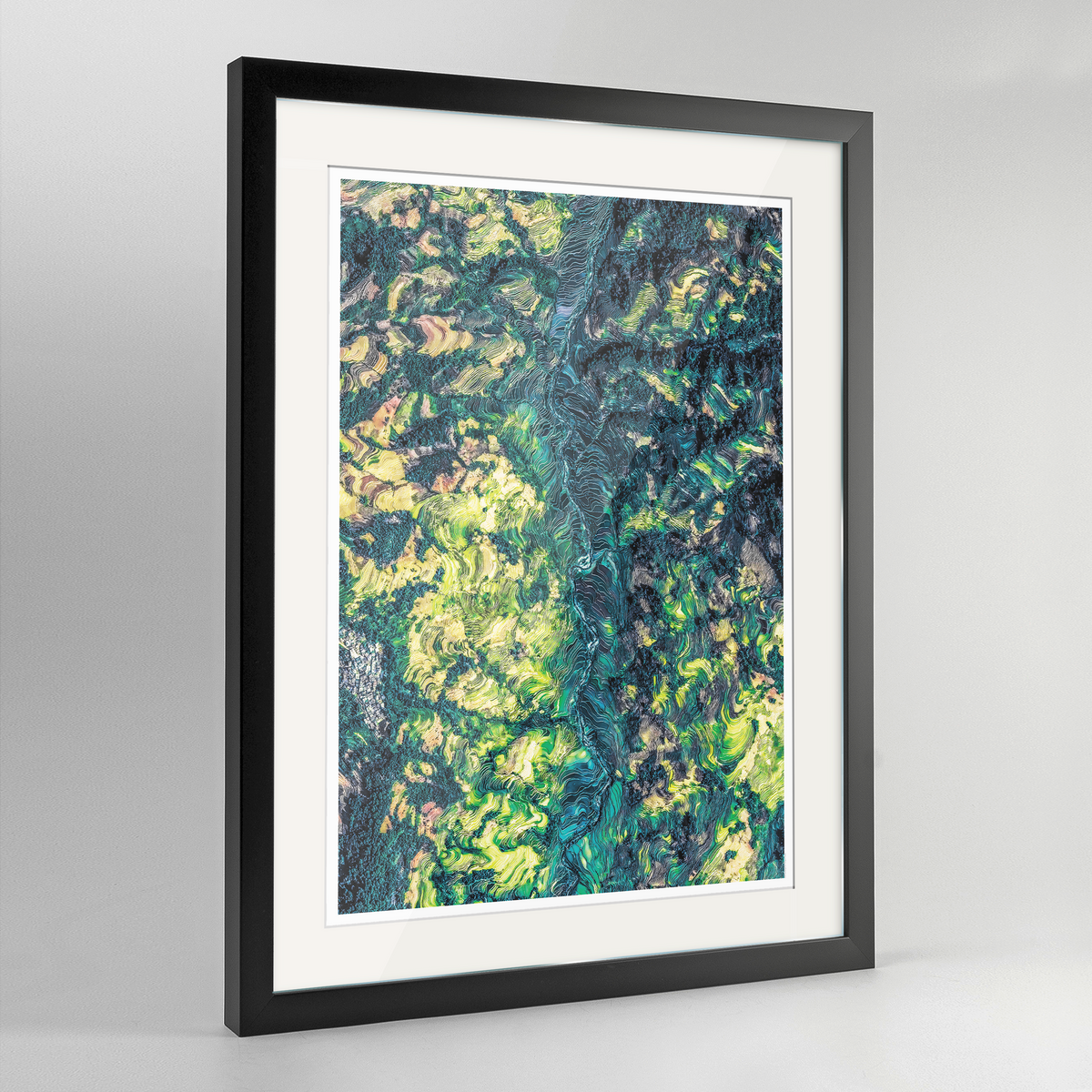 Rice Terrace Earth Photography Art Print - Framed