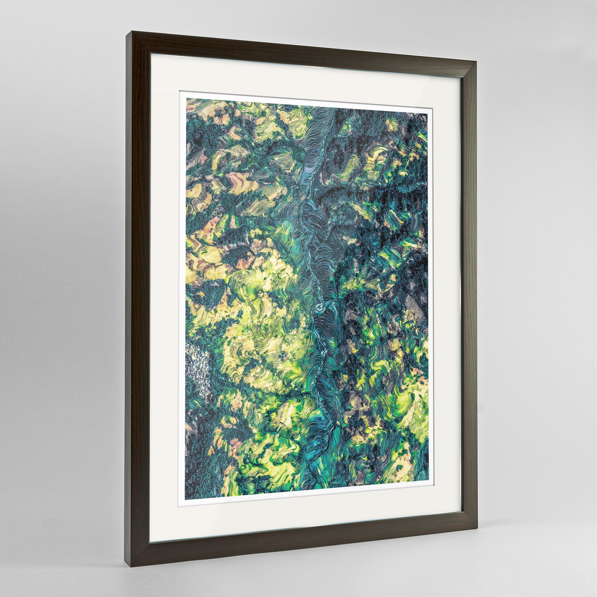 Rice Terrace Earth Photography Art Print - Framed