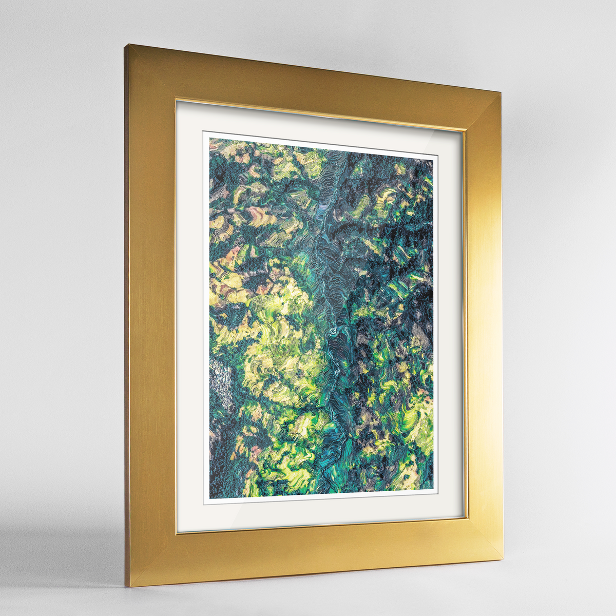 Rice Terrace Earth Photography Art Print - Framed