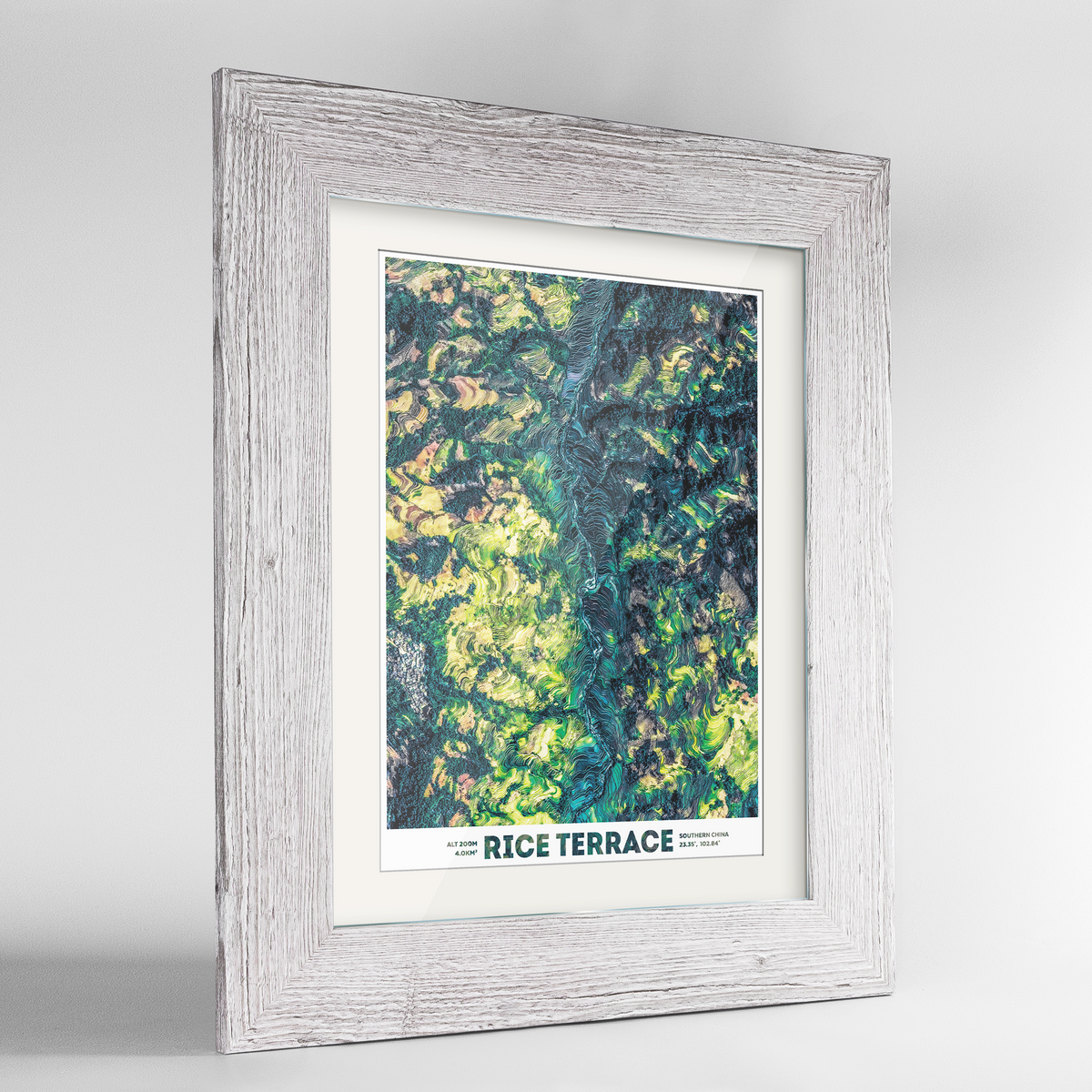 Rice Terrace Earth Photography Art Print - Framed