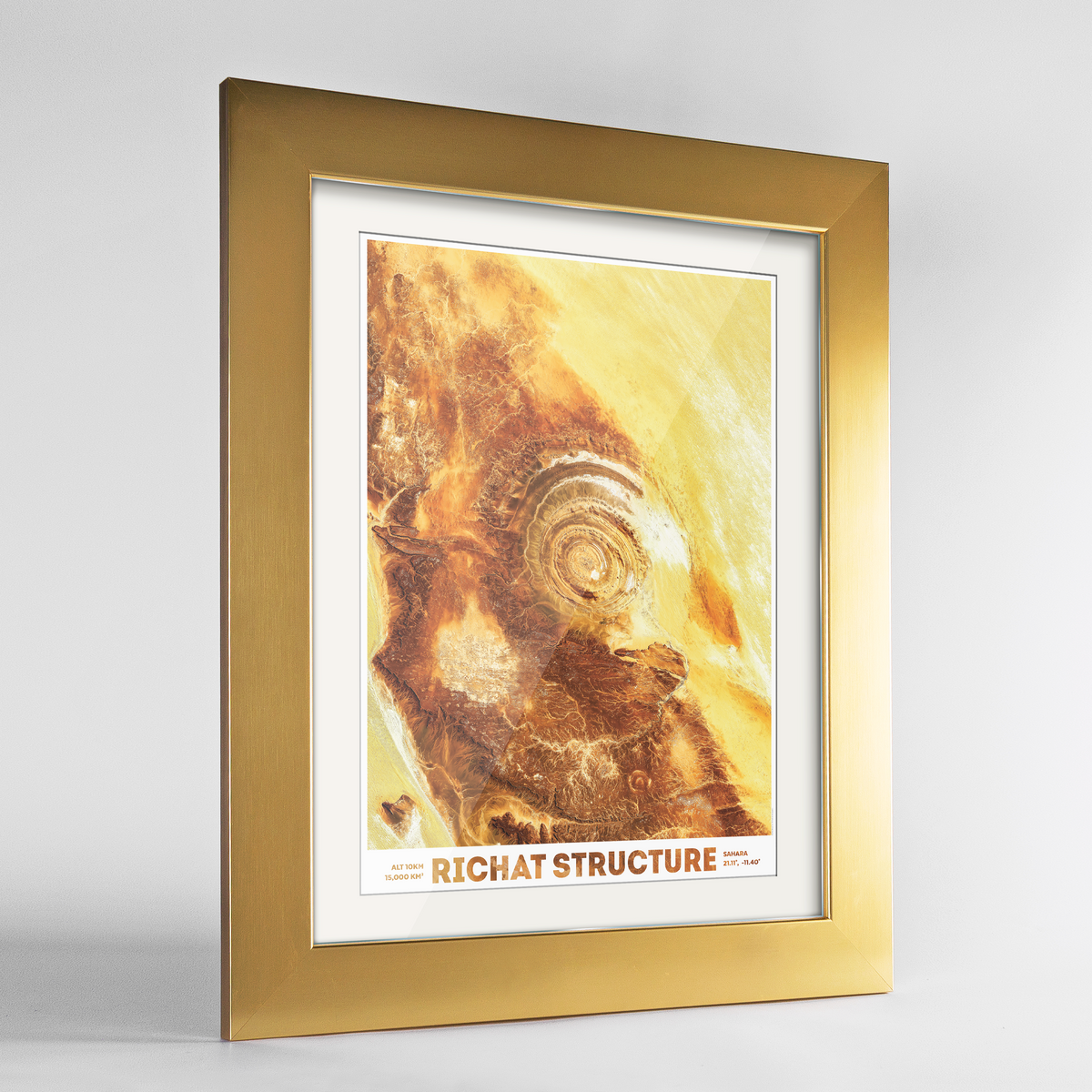 Richat Structure Earth Photography Art Print - Framed